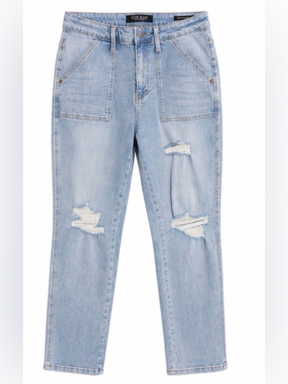 Judy Blue Boyfriend Fit Distressed Light Wash Jeans Size 13/31